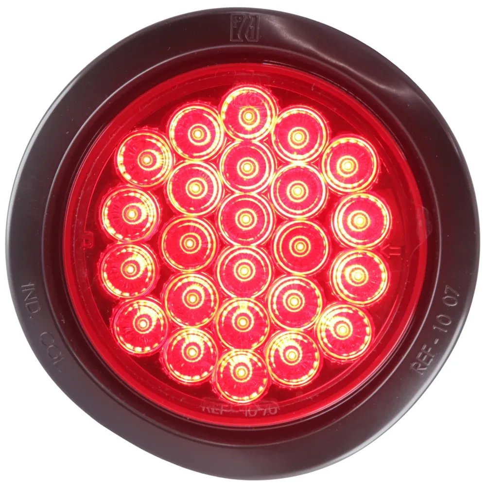 Foco 4 Pulgadas Stop Redondo Secuencial Rojo